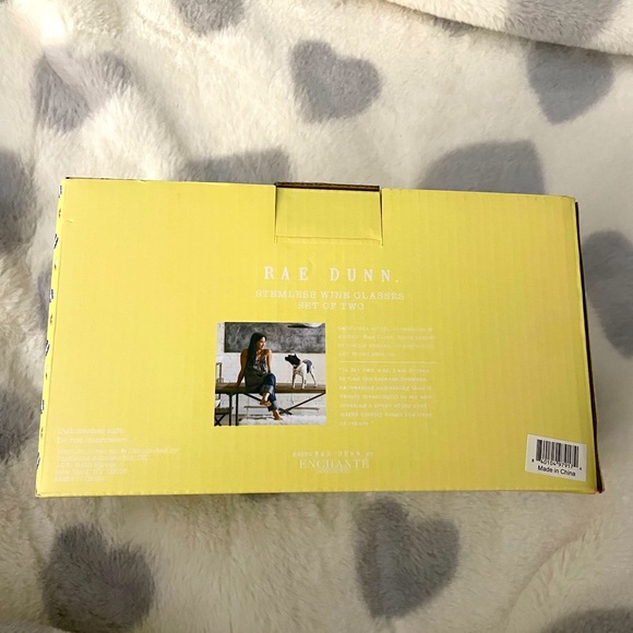 2 Rae Dunn Stemless Wine glasses - Picture 7 of 7